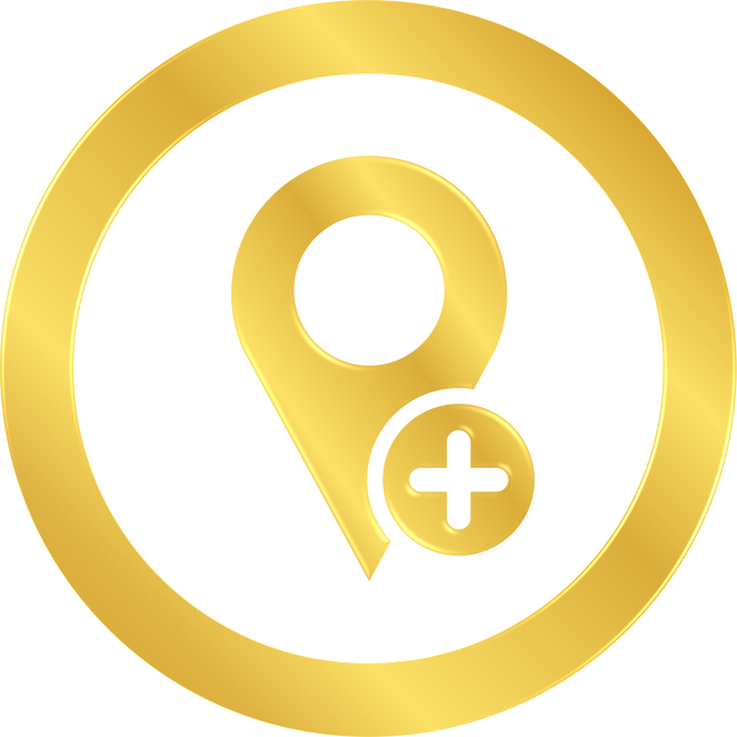 Gold Add Address Icon